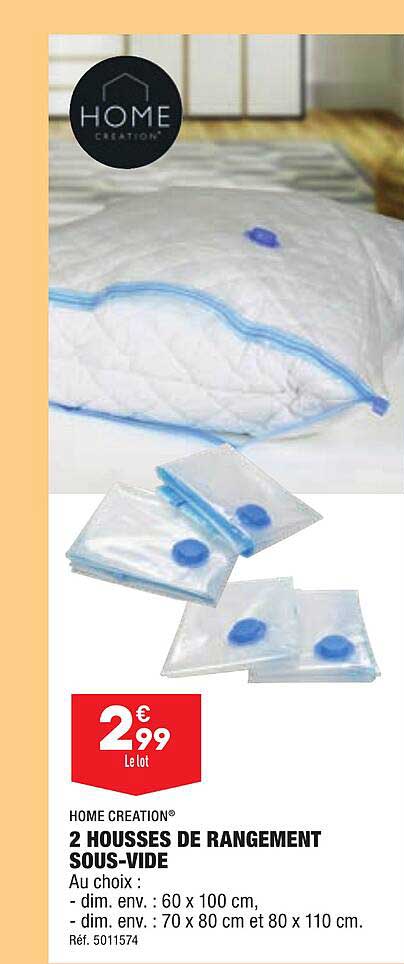 2 housses de rangement sous-vide home creation