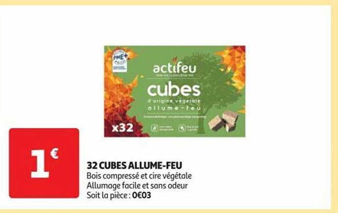 32 cubes allume-feu actifeu