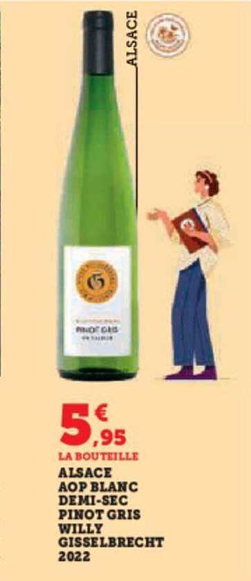 alsace aop blanc demi-sec pinot gris willy gisselbrecht 2022