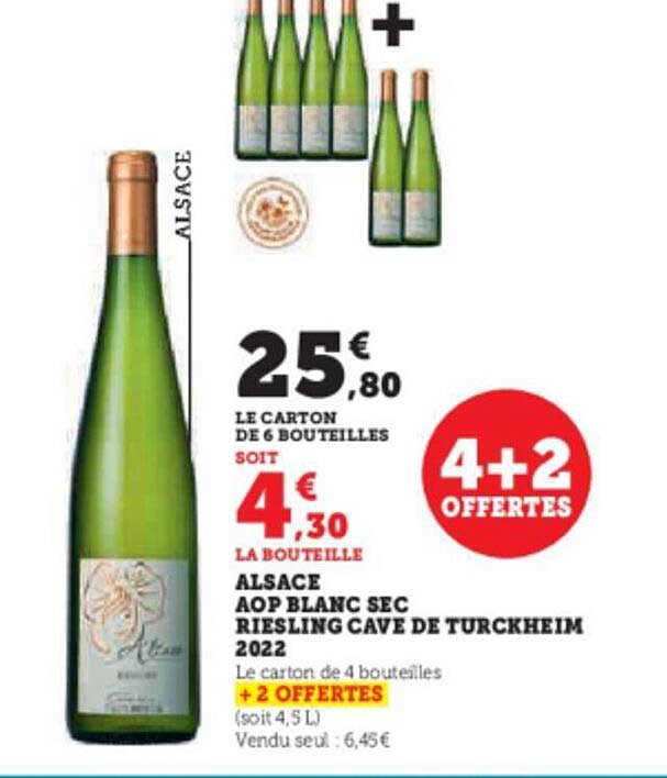 Alsace Aop Blanc Sec Riesling Cave De Turckheim 2022
