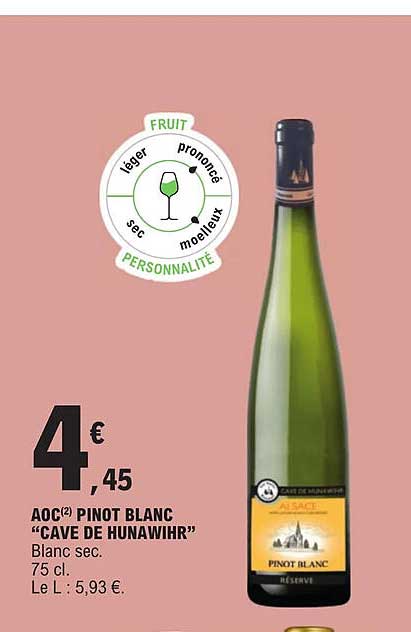 aoc pinot blanc "cave de hunawihr"