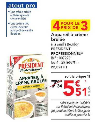 appareil à crème brûlée président professionnel
