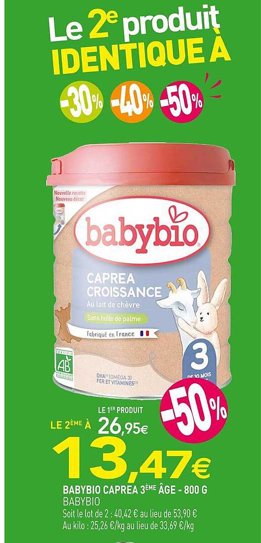 babybio caprea 3ème âge - 800 g
