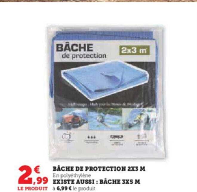 bâche de protection 2x3 m, bâche 3x5 m