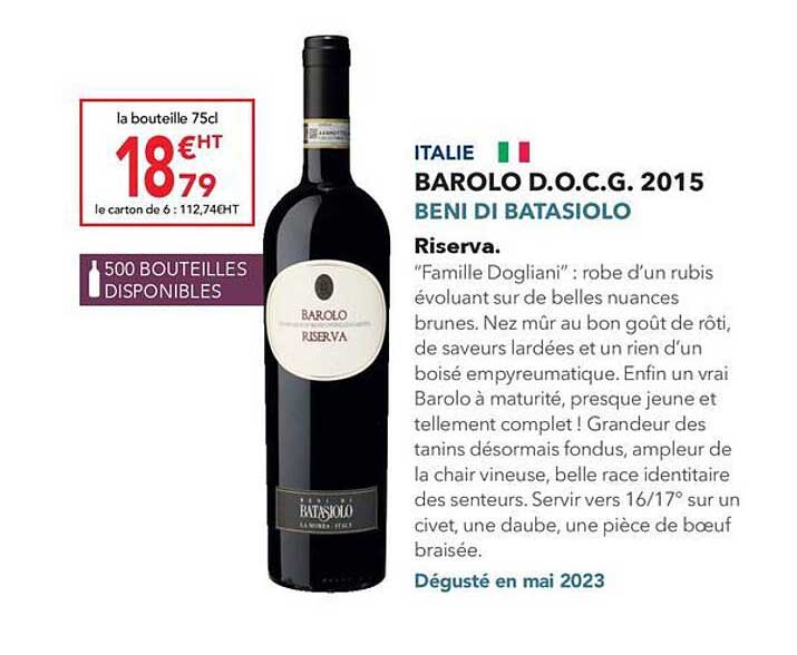 barolo d.o.c.g. 2015 beni di batasiolo riserva