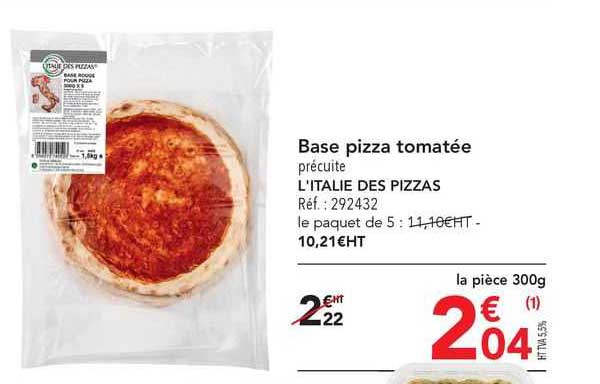 base pizza tomatée l'italie des pizzas