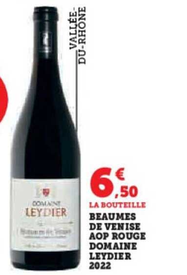 beaumes de venise aop rouge domaine leydier 2022