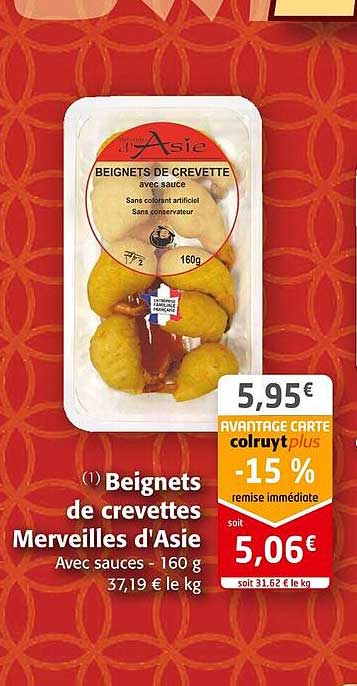 beigents de crevettes merveilles d'asie