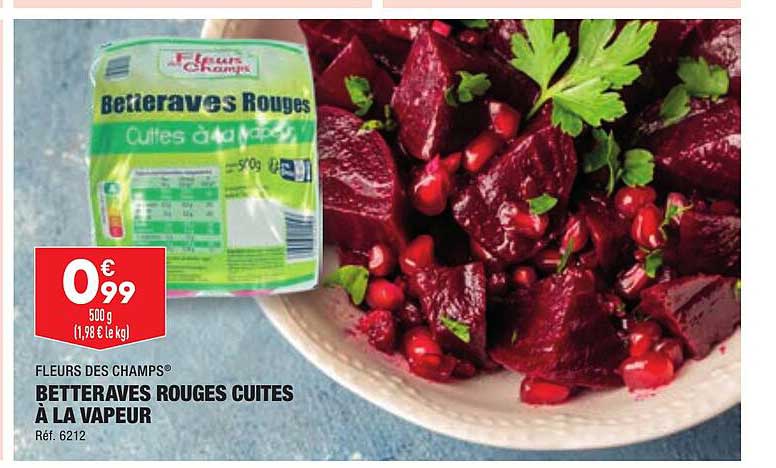 betteraves rouges cuites à la vapeur fleurs des champs
