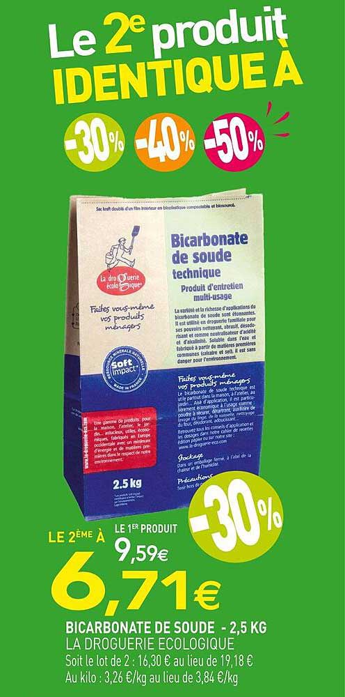 bicarbonate de soude la droguerie écologique