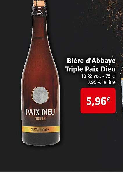 bière d'abbaye triple paix dieu