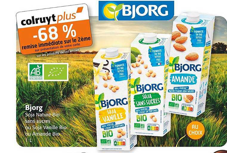 Bjorg Soja Nature Bio Sans Sucres Ou Soja Vanille Bio Ou Amande Bio