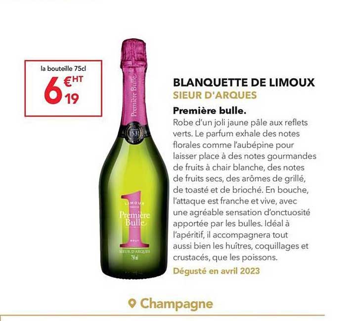 blanquette de limoux sieur d'arques première bulle