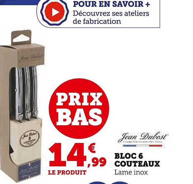 Bloc 6 Couteaux Jean Dubost