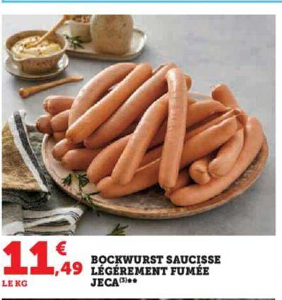 bockwurst saucisse légèrement fumée jeca