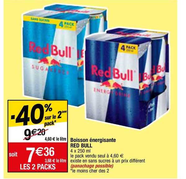 boisson énergisante red bull