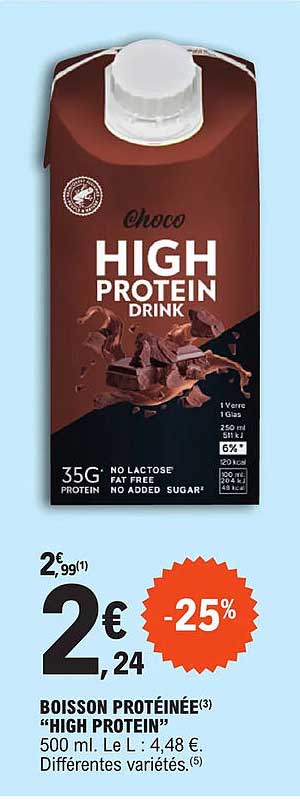 boisson protéinée "high protein"