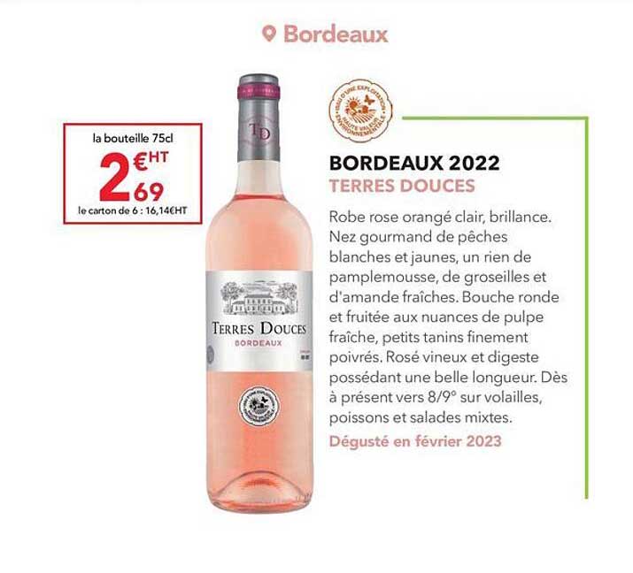 bordeaux 2022 terres douces