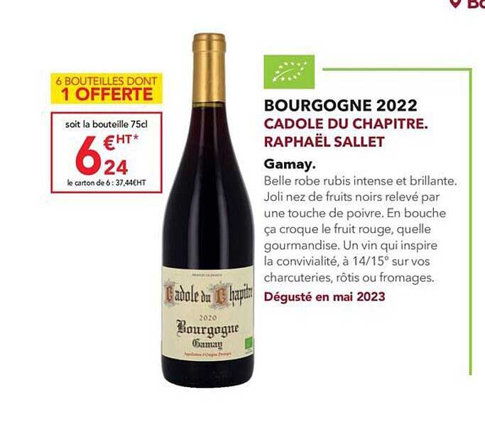 bourgogne 2022 cadole du chapitre raphaël sallet gamay