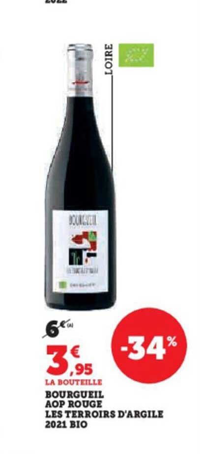 bourgueil aop rouge les terroirs d'argile 2021 bio