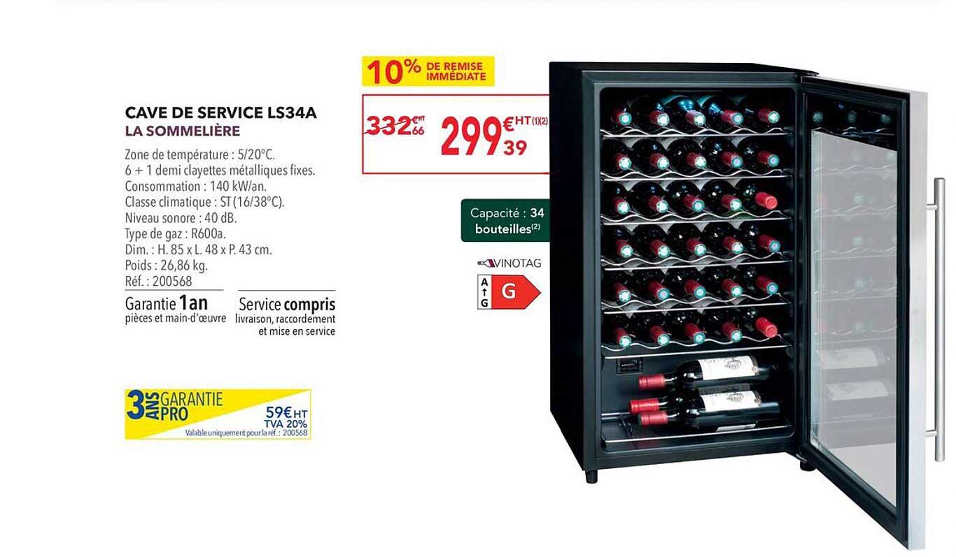 cave de service ls34a la sommelière