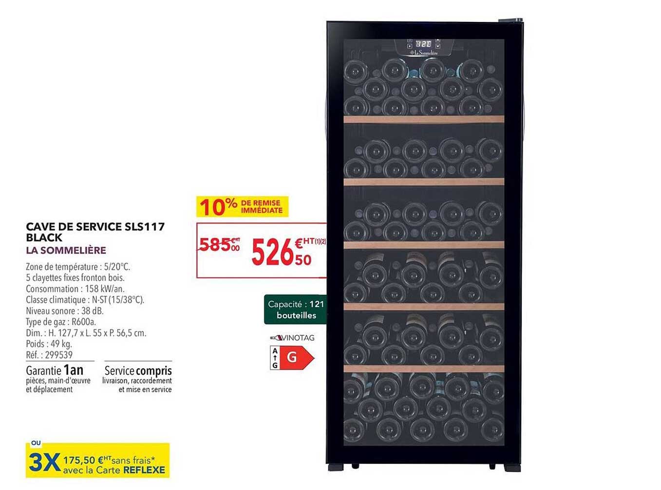 cave de service sls117 black la sommelière