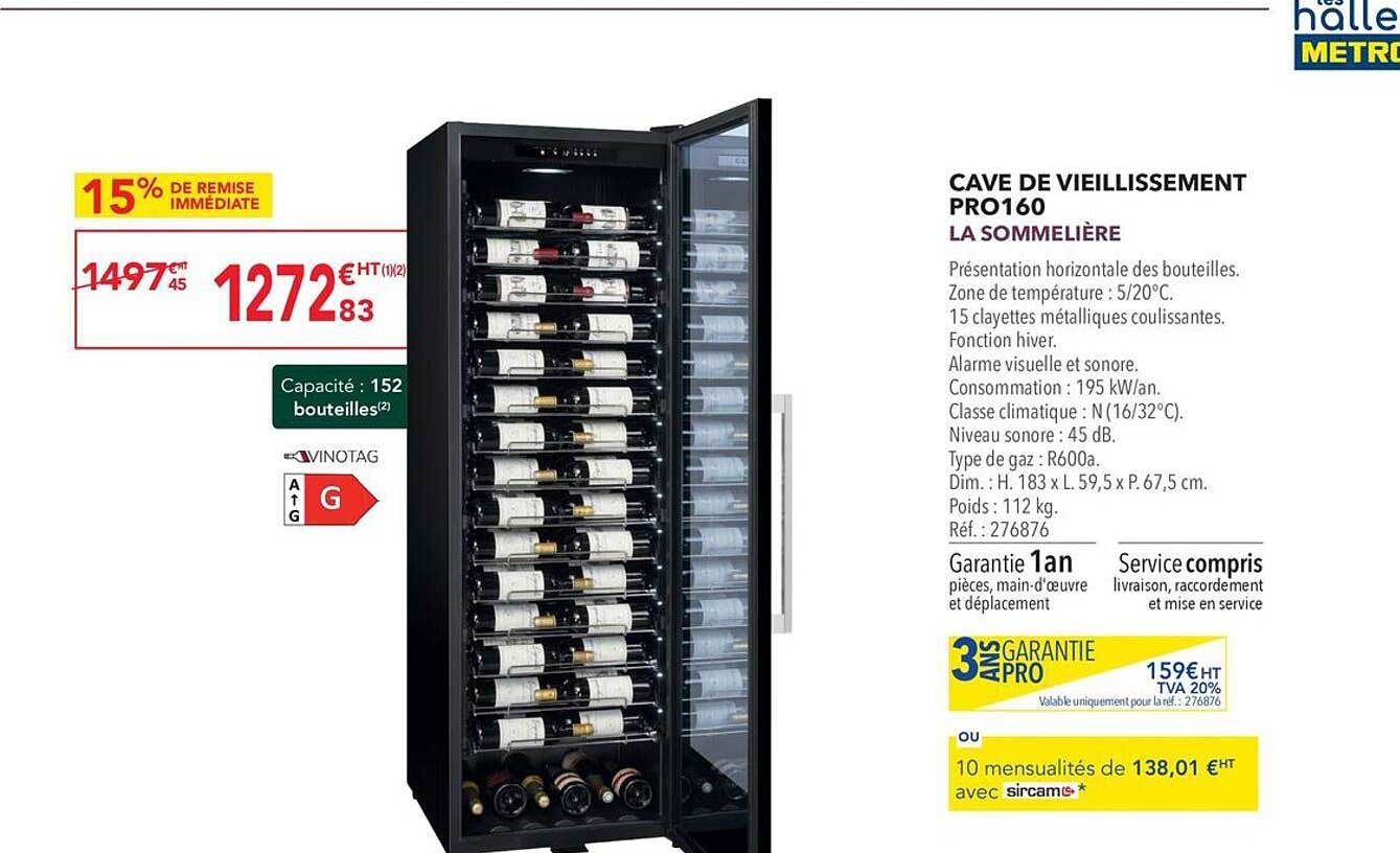 cave de vieillissement pro160 la sommelière