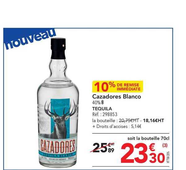 cazadores blanco tequila