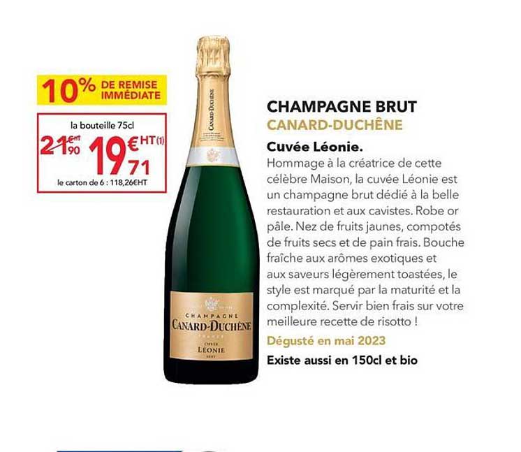 champagne brut canard-duchêne cuvée léonie