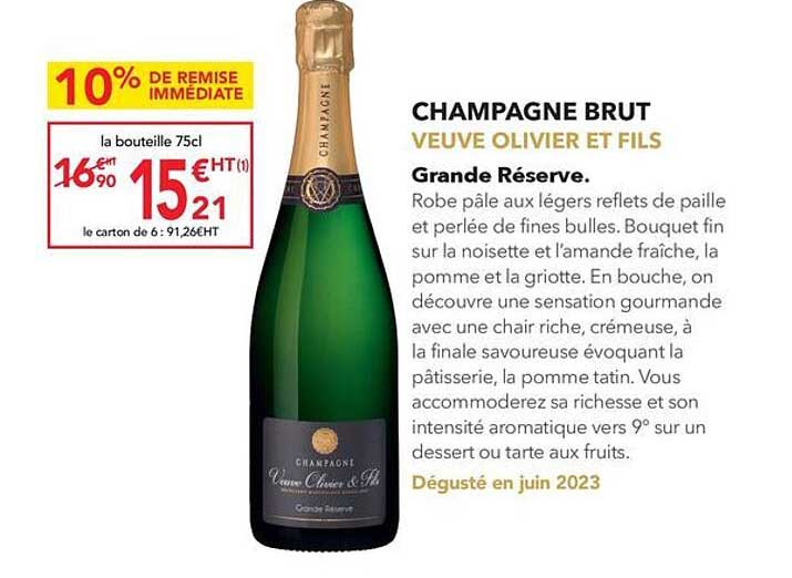champagne brut veuve olivier et fils grande réserve