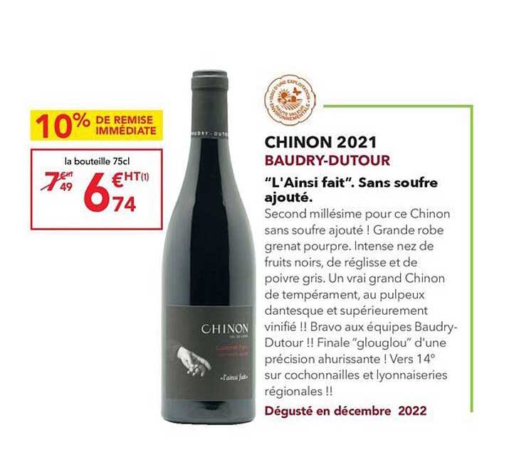 chinon 2021 baudry-dutour "l'ainsi fait"