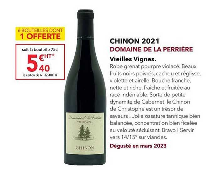 chinon 2021 domaine de la perrière vieilles vignes