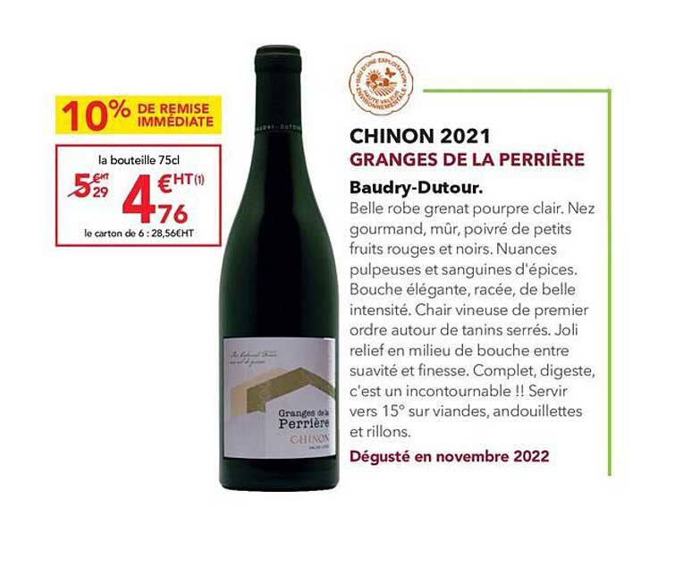chinon 2021 granges de la perrière baudry-dutour