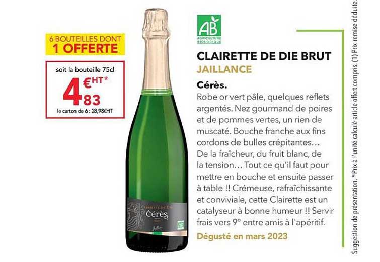clairette de die brut jaillance cérès