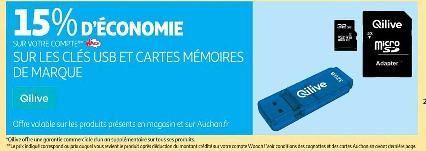 clés usb et cartes mémoires de marque qilive