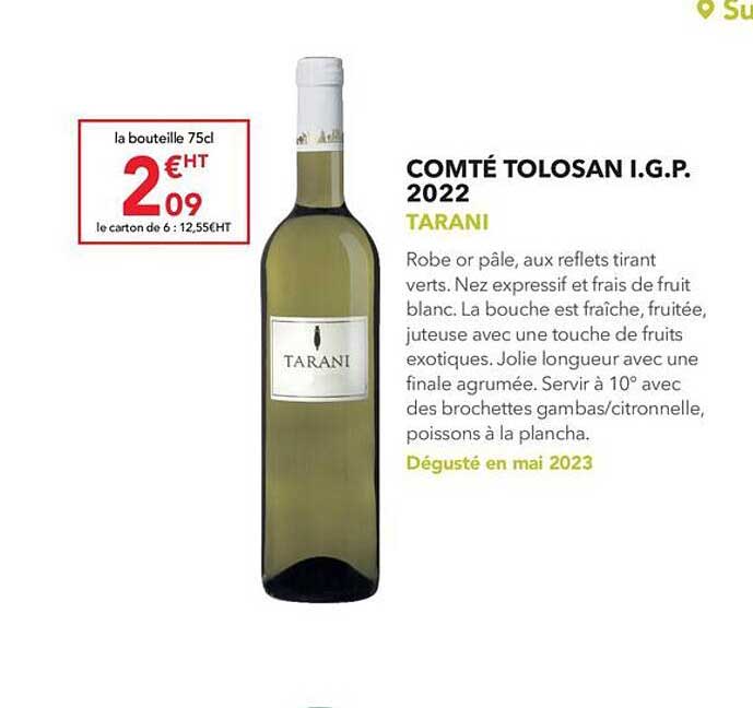 comté tolosan i.g.p. 2022 tarani