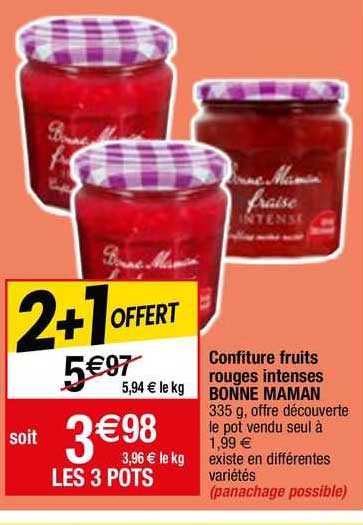confiture fruits rouges intenses bonne maman