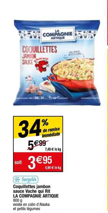 coquillettes jambon sauce vache qui rit la compagnie artique