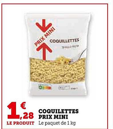 coquillettes prix mini