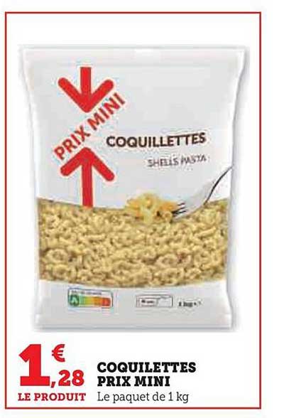 coquillettes prix mini