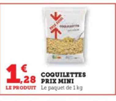 coquillettes prix mini