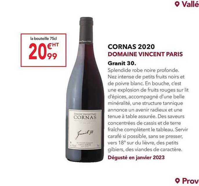 cornas 2020 domaine vincent paris granit 30.