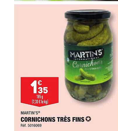 cornichons très fins martin's