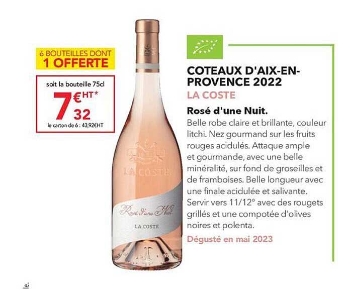 côteaux d'aix-en-provence 2022 la coste