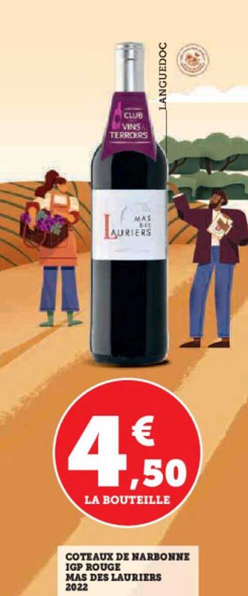 coteaux de narbonne igp rouge mas des lauriers 2022