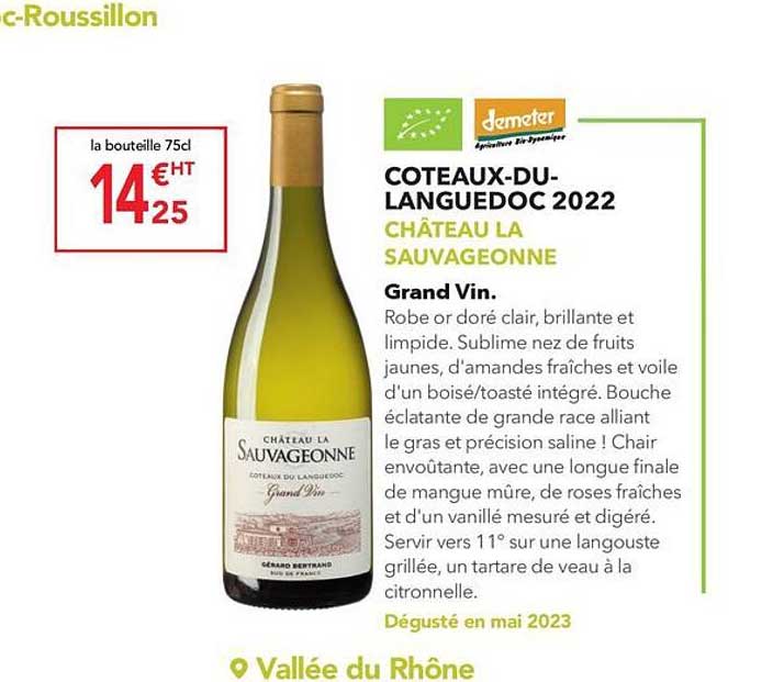 Côteaux-du-languedoc 2022 Château La Sauvageonne Grand Vin