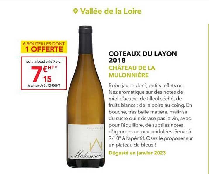 côteaux du layon 2018 château de la mulonnière