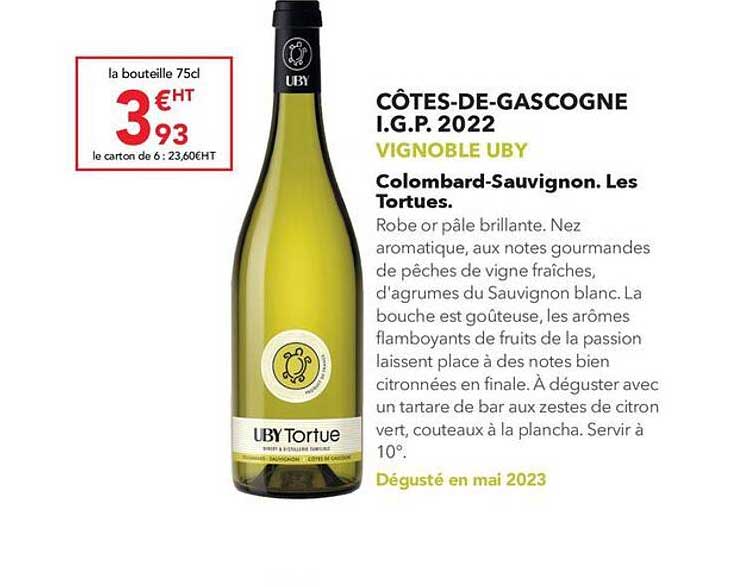 côtes-de-gascogne i.g.p. 2022 vignoble uby