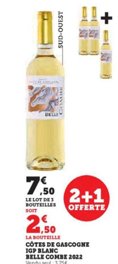 côtes de gascogne igp blanc belle combe 2022