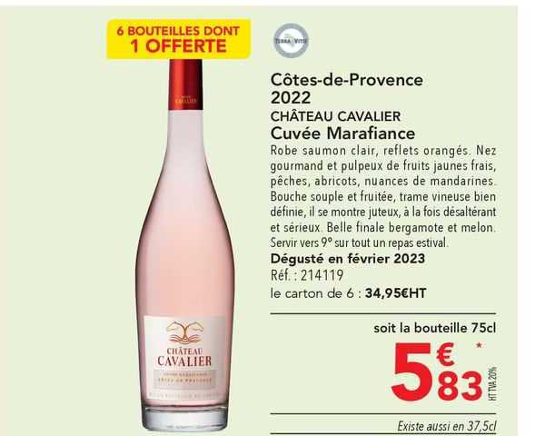 côtes-de-provence 2022 château cavalier cuvée marafiance